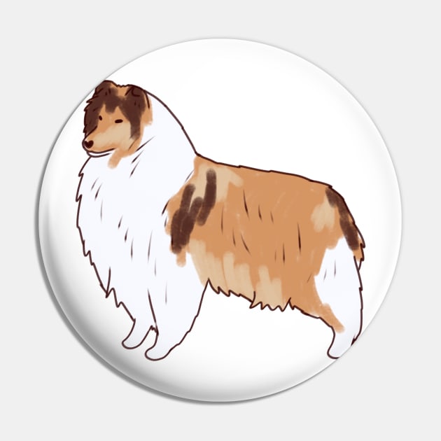 Collie rough dog Pin by Mayarart