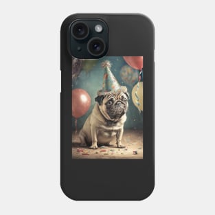 Pug Dog Birthday Card #4 Phone Case