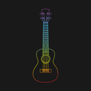 Ukulele Colorful Outline T-Shirt