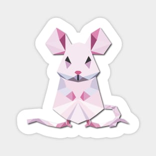 Whimsical Delights: Colorful Low Poly Mouse Magic Magnet