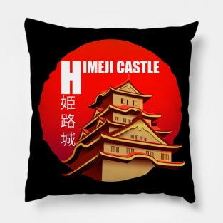 Japan Sunrise Castle Pillow