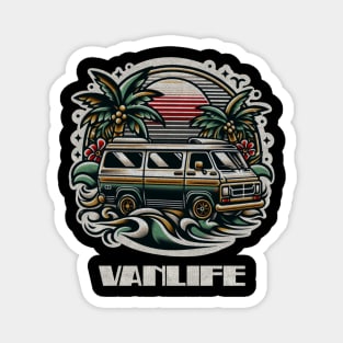 Vanlife beach Magnet