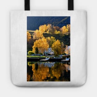 Autumn Trees Flam Aurlandsfjord Norway Tote