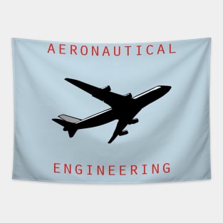 Aeronautical engineering text and airplane picture Tapestry