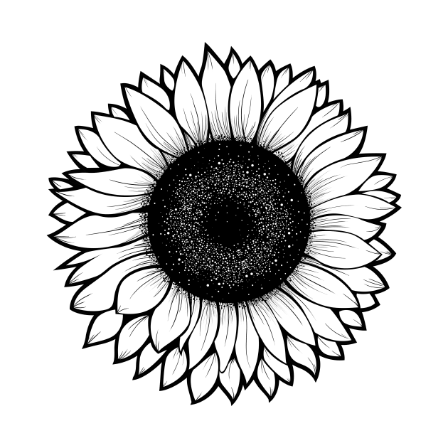 Cute Handdrawn Sunflower by alien3287