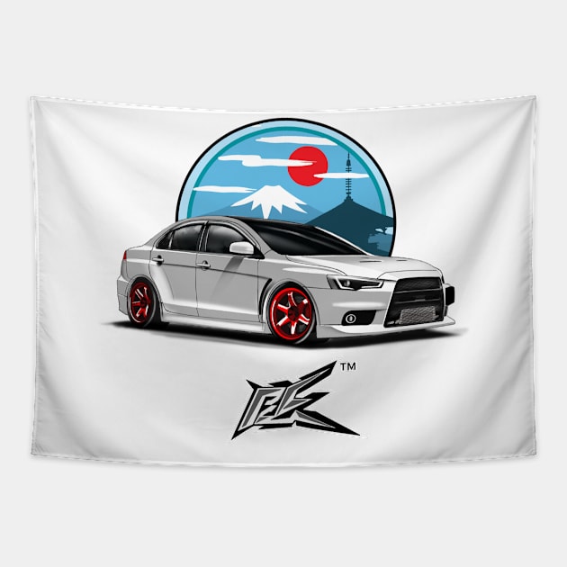 evo 10 white / evox Tapestry by naquash