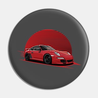 Red 997 car Pin