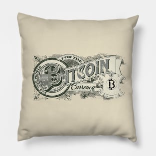 Bitcoin For The People Vintage Currency Pillow