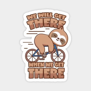 Sloth on bike Magnet