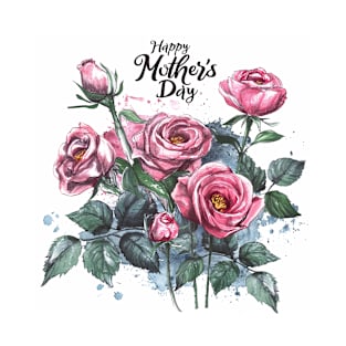 Mother's Day Wishes Pink Roses T-Shirt