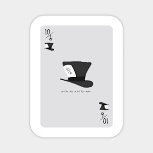 Mad Hatter Playing Card Magnet