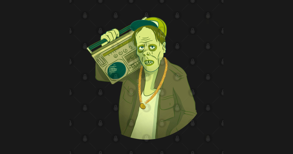 Zombie Holding Boombox Zombie TShirt TeePublic