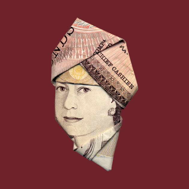 YOUNG QUEEN ELIZABETH / MONEY ORIGAMI by yosuke