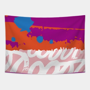 Abstract Lines And Soft Colors Tapestry