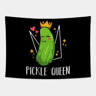 Pickle - Pickle Queen - Funny Kawaii Vegetable Vegan Tapestry