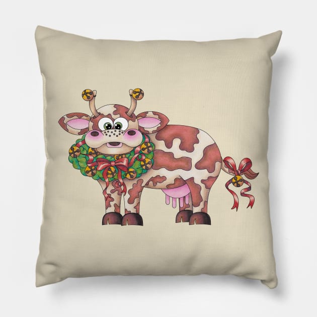 Dairy Christmas! Pillow by TJWArtisticCreations