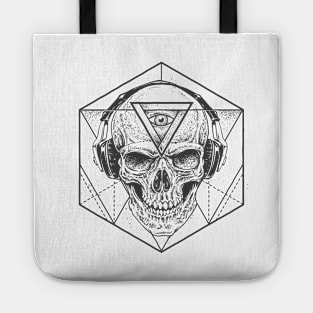 Abstract Skull Art Tote