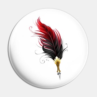 Red feather pen Pin