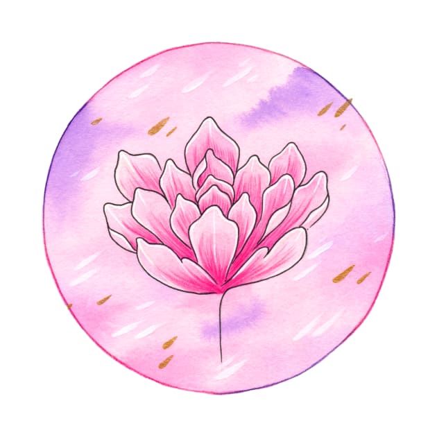 Magnolia sticker circle by Leonie Jonk