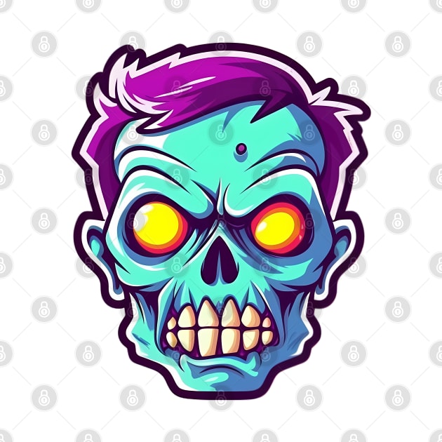 Cartoon zombie head. by AndreKENO