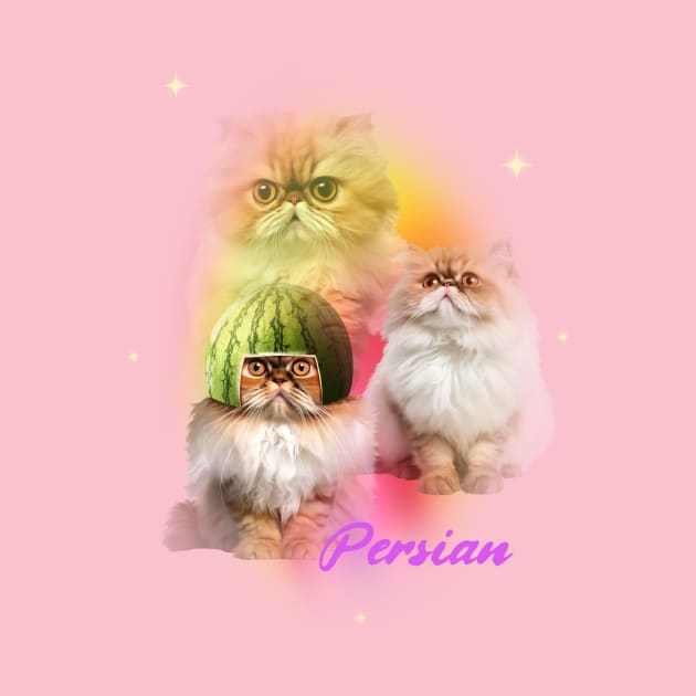 Cute & Funny Persian Cat by Tip Top Tee's