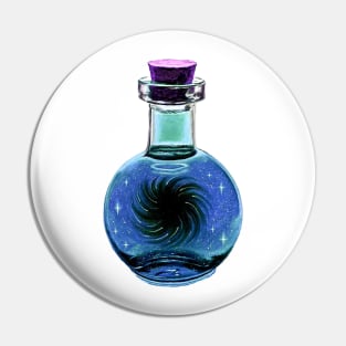 Blackhole galaxy potion blue star Pin