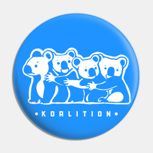 Funny coalition pun. Bunch of cute koalas in minimal style Pin