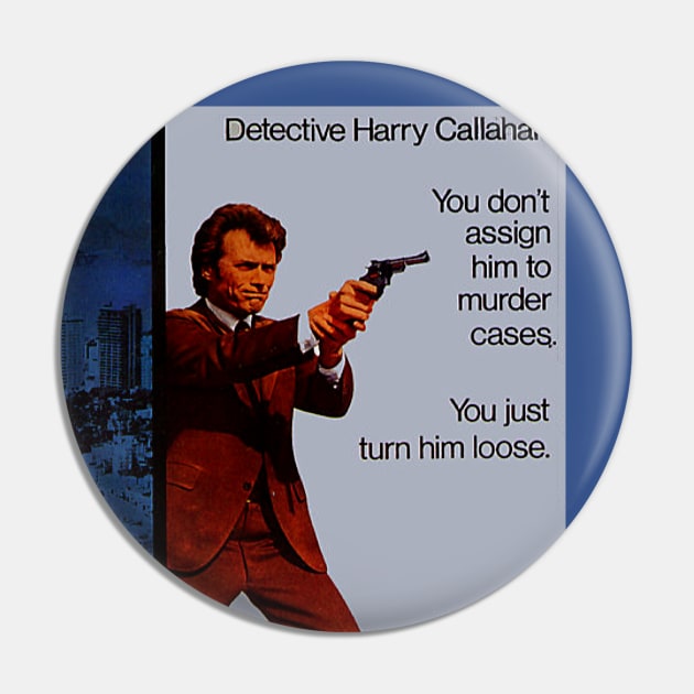 Classic Clint Eastwood Movie Poster - Dirty Harry Pin by Starbase79