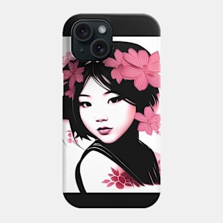 manga art flowers Phone Case