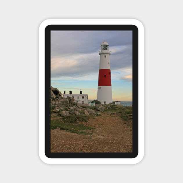 Portland Bill Lighthouse, Dorset Magnet by RedHillDigital