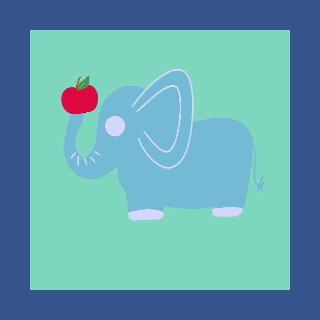 A fun simple baby elphant illustration by Ninadventurous