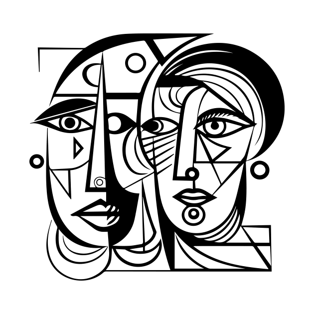 Cubist Woman by n23tees