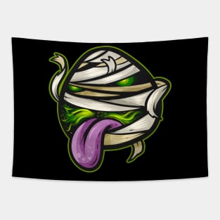 Cute Kawaii Mummy Tounge Out Halloween Tapestry