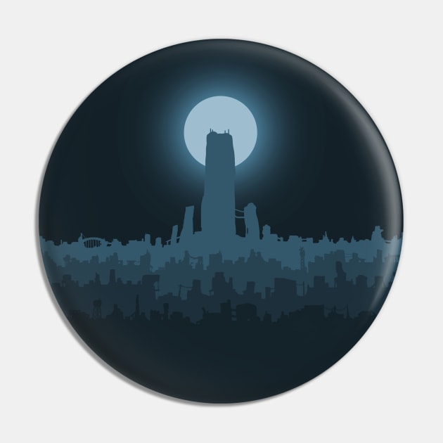 Midnight City Blue Pin by archvinde