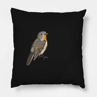 Taiga Flycatcher Pillow