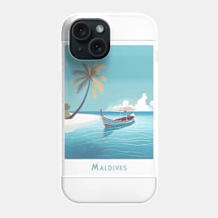 Vintage Retro Travel Maldives Serenity Phone Case