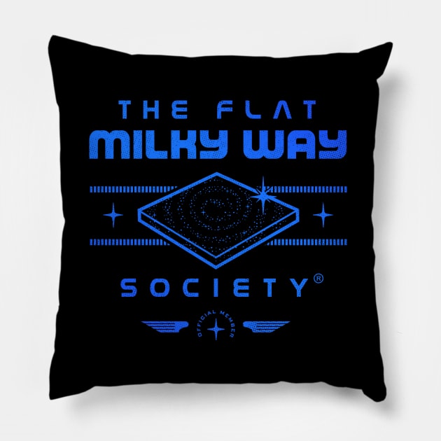 Flat milky way parody tee Pillow by Gammaray