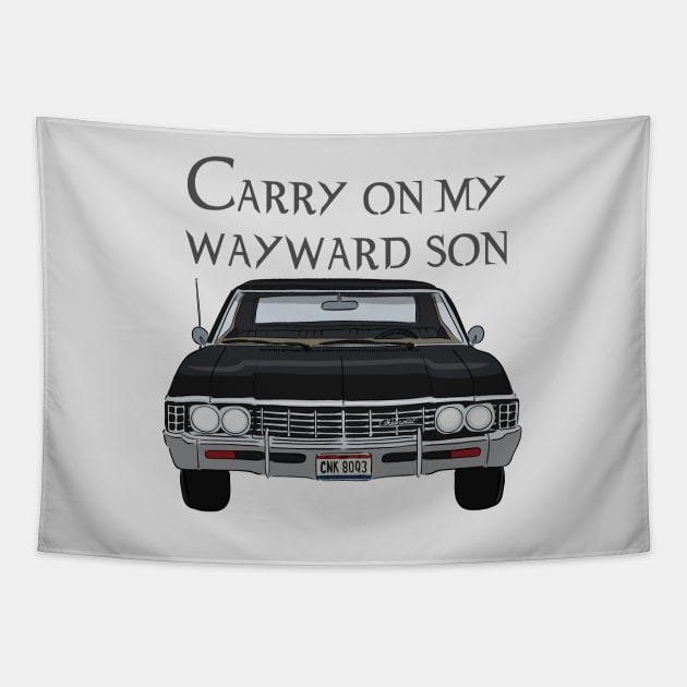 Carry on My Wayward Son Tapestry by fsketchr