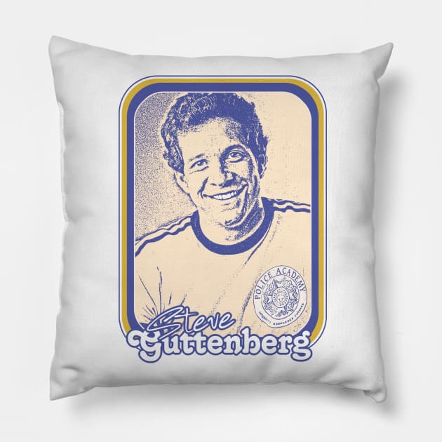 Steve Guttenberg / 1980s Movie Lover Gift Design Pillow by DankFutura