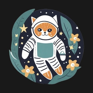 Astro-kitty  in space T-Shirt