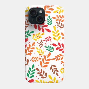 Colorful leaves pattern Phone Case