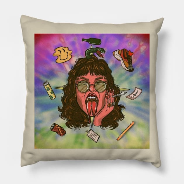 new age medusa Pillow by barth desenha