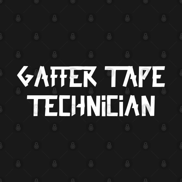 Gaffer tape technician White Tape by sapphire seaside studio