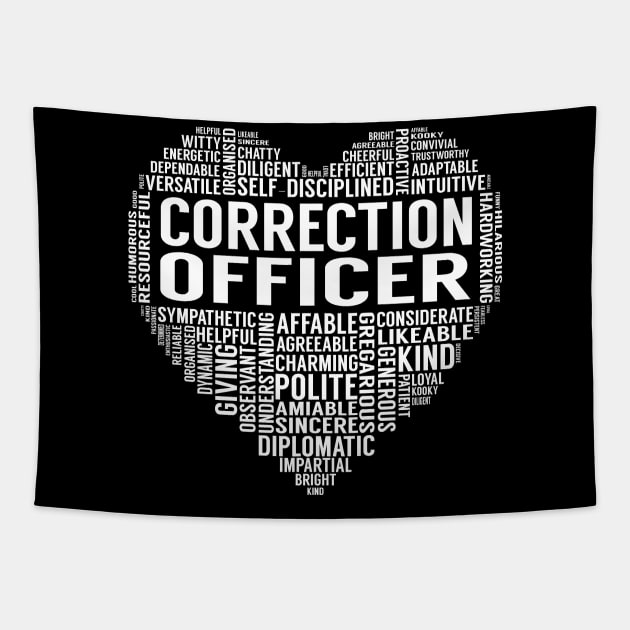 Correction Officer Heart Tapestry by LotusTee