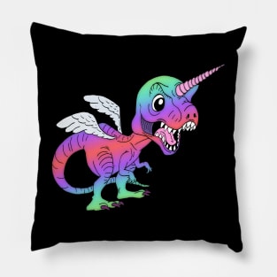 Rainbow Rexicorn Pillow