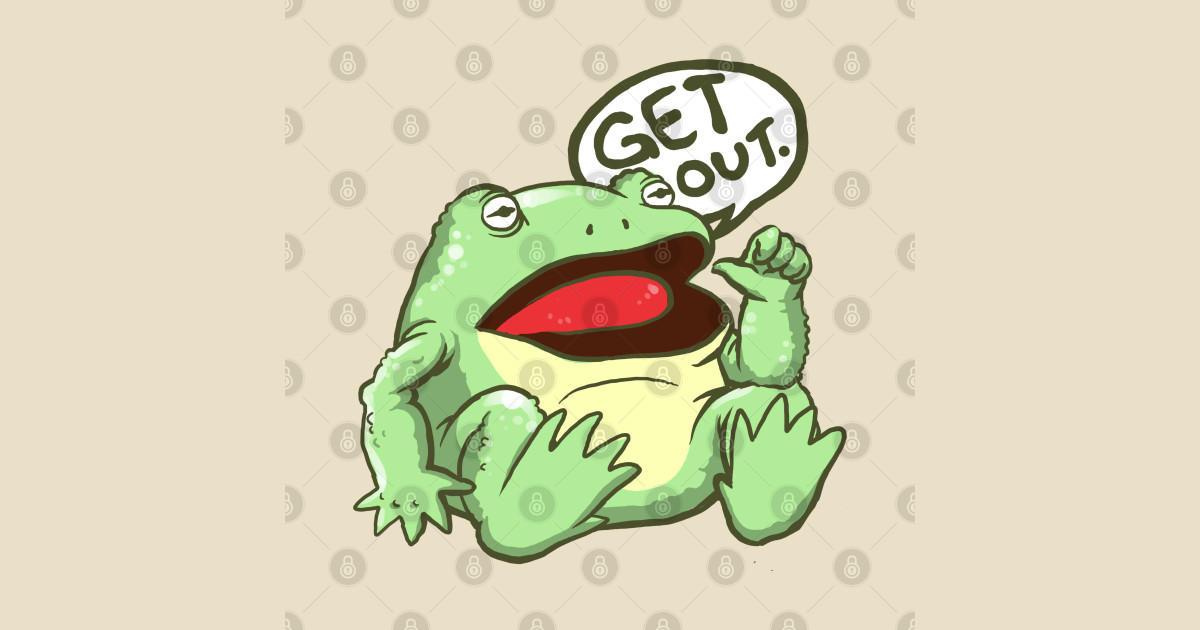 GET OUT. Something Awful Frog Meme TShirt TeePublic