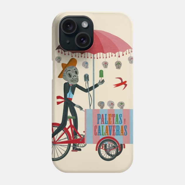 Paletas y Calaveras Phone Case by John Parra Art