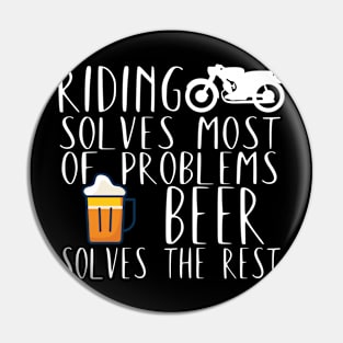 Motorcycle riding problems beer Pin