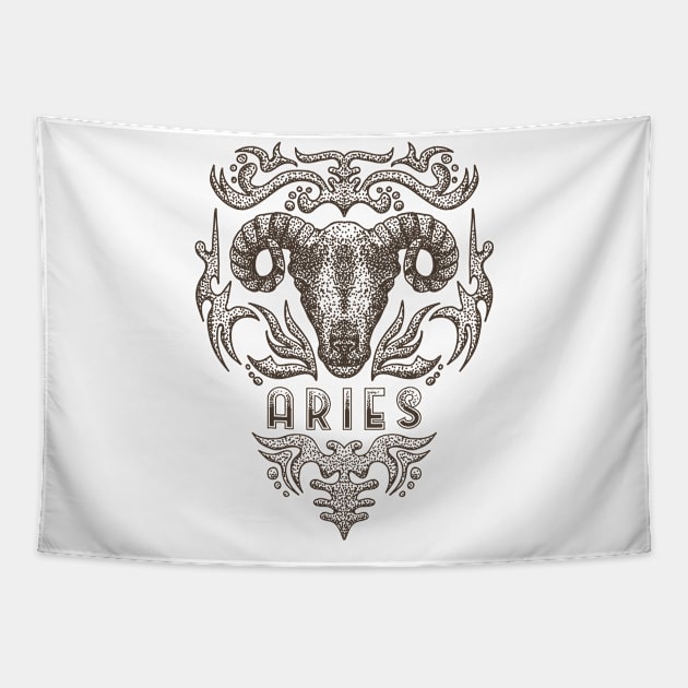 Aries Zodiac Sign Tapestry by Utopia Shop