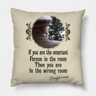 If You Are The Smartest Person In The Room Then You Are In The Wrong Room - Impactful Positive Motivational Pillow